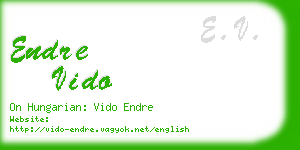 endre vido business card